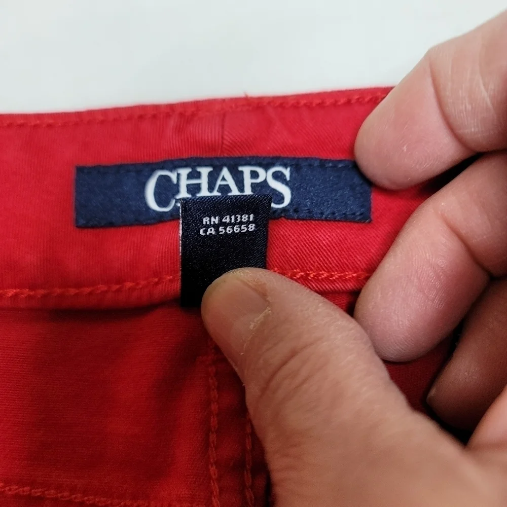 Chaps Mid-rise Stretch Red Women's Capri/Knee Length Jeans Size 4 - Picture 6 of 13
